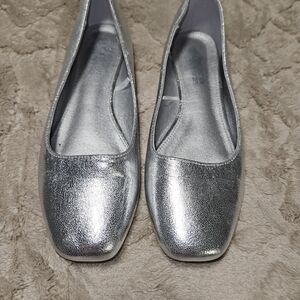 Silver Women's Flats
